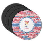 Cheerleader Round Rubber Backed Coasters - Set of 4 (Personalized)