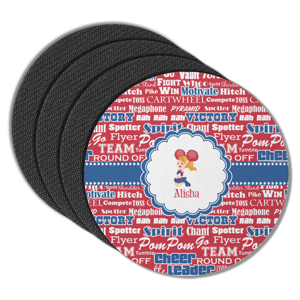 Cheerleader Round Coaster Rubber Back - Main
