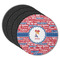 Cheerleader Round Rubber Backed Coasters - Set of 4 (Personalized)