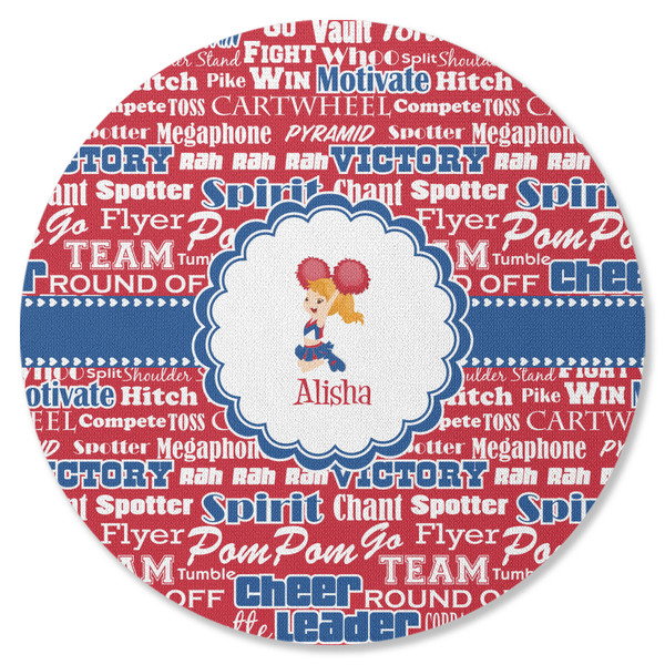 Cheerleader Round Coaster Rubber Back - Single