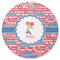 Cheerleader Round Rubber Backed Coaster (Personalized)