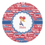 Cheerleader Round Decal (Personalized)