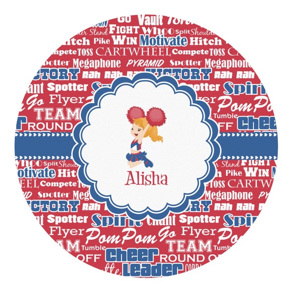 Custom Cheerleader Round Decal - Large (Personalized)