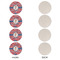 Cheerleader Round Linen Placemats - APPROVAL Set of 4 (single sided)