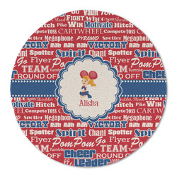 Cheerleader Round Linen Placemat (Personalized)