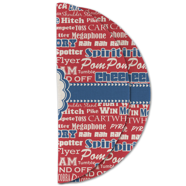 Cheerleader Round Linen Placemats - HALF FOLDED (double sided)