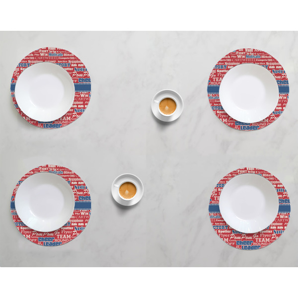 Cheerleader Round Linen Placemats - LIFESTYLE (set of 4)