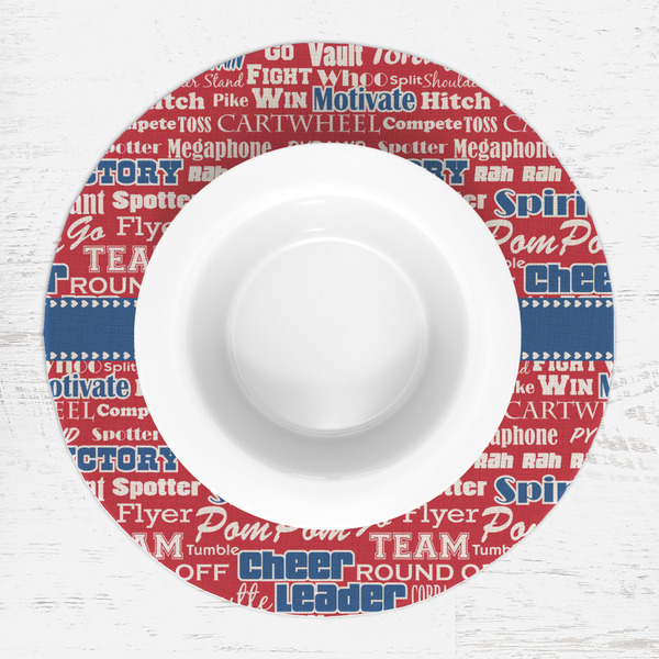 Cheerleader Round Linen Placemats - LIFESTYLE (single)