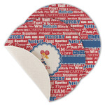 Cheerleader Round Linen Placemat - Single Sided - Set of 4 (Personalized)