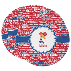 Cheerleader Round Paper Coasters w/ Name or Text