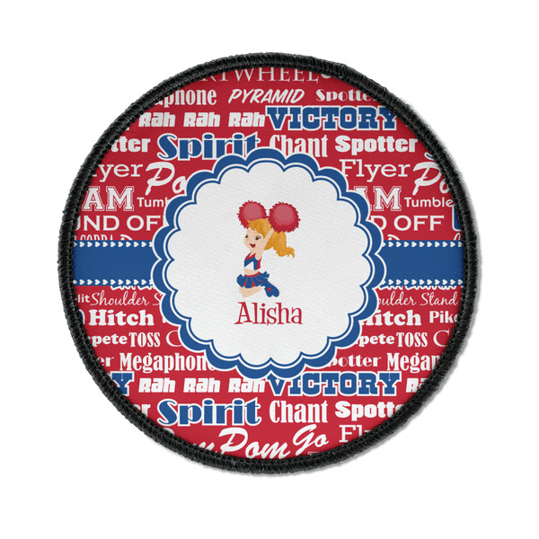 Custom Cheerleader Iron On Round Patch w/ Name or Text