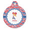 Cheerleader Round Pet ID Tag - Large - Front