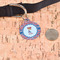 Cheerleader Round Pet ID Tag - Large - In Context