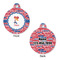 Cheerleader Round Pet Tag - Front & Back
