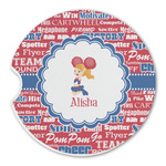 Cheerleader Sandstone Car Coaster - Single (Personalized)