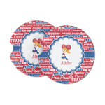 Cheerleader Sandstone Car Coasters (Personalized)