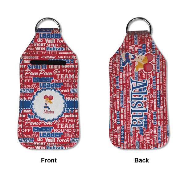 Cheerleader Sanitizer Holder Keychain - Large APPROVAL (Flat)