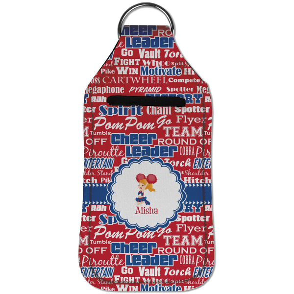 Cheerleader Sanitizer Holder Keychain - Large (Front)