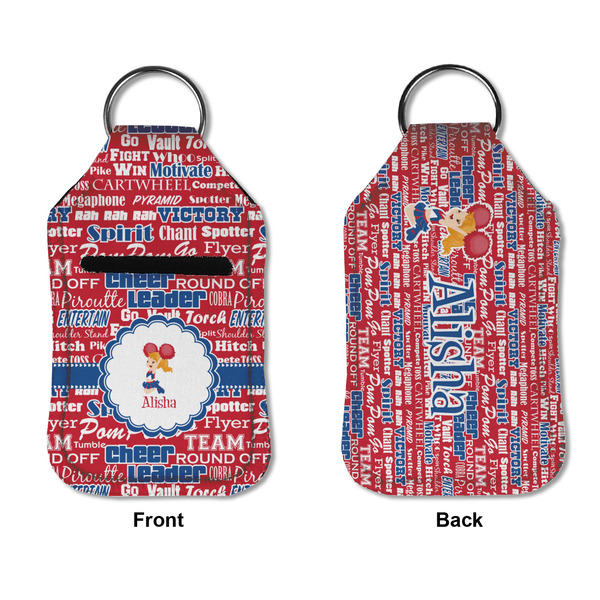 Cheerleader Sanitizer Holder Keychain - Small APPROVAL (Flat)