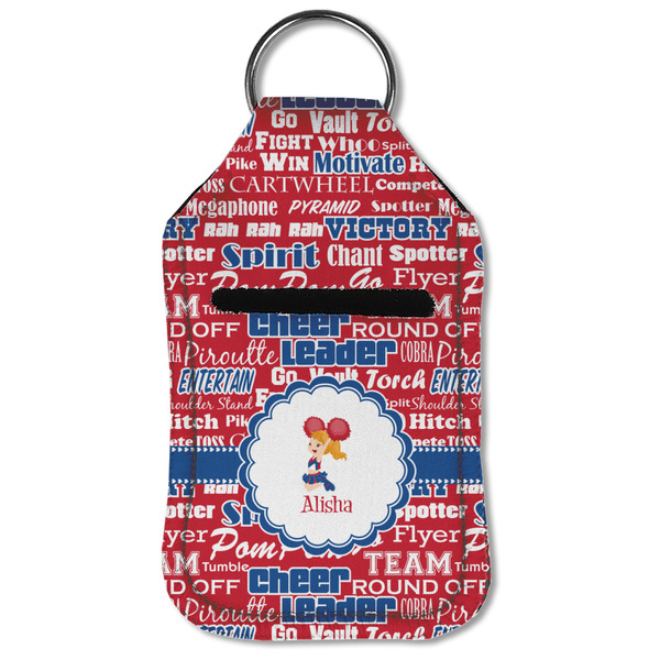Cheerleader Sanitizer Holder Keychain - Small (Front Flat)