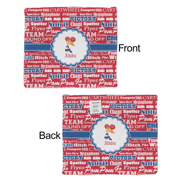Cheerleader Security Blanket - Front & Back View