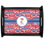 Cheerleader Black Wooden Tray - Large (Personalized)