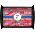 Cheerleader Black Wooden Tray - Small (Personalized)