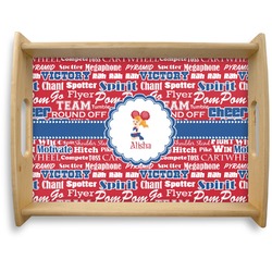 Cheerleader Natural Wooden Tray - Large (Personalized)