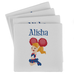 Cheerleader Absorbent Stone Coasters - Set of 4 (Personalized)