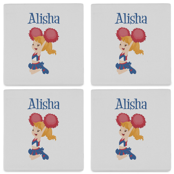 Cheerleader Set of 4 Sandstone Coasters - See All 4 View