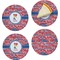 Cheerleader Set of 4 Glass Appetizer / Dessert Plate 8" (Personalized)