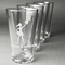 Cheerleader Set of Four Engraved Pint Glasses - Set View