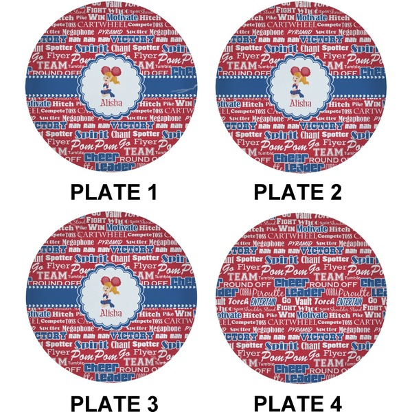 Cheerleader Set of Lunch / Dinner Plates (Approval)