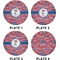 Cheerleader Set of Lunch / Dinner Plates (Approval)