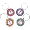 Cheerleader Wine Charms (Set of 4) (Personalized)