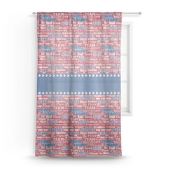 Cheerleader Sheer Curtain (Personalized)