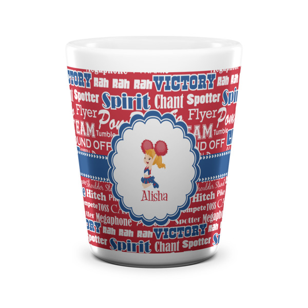 Cheerleader Shot Glass - White - FRONT