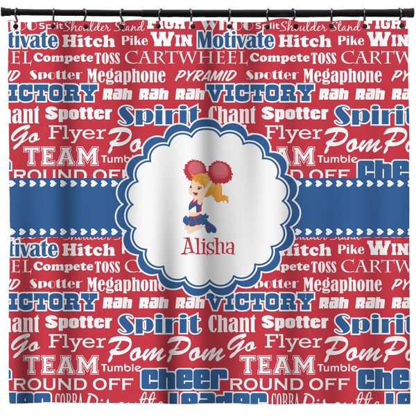 Custom Cheerleader Shower Curtain - Custom Size (Personalized)
