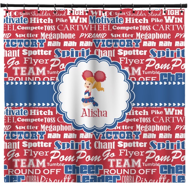Custom Cheerleader Shower Curtain (Personalized)