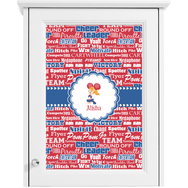 Cheerleader Single White Cabinet Decal