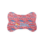 Cheerleader Bone Shaped Dog Food Mat (Small) (Personalized)
