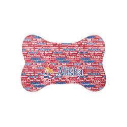 Cheerleader Bone Shaped Dog Food Mat (Small) (Personalized)
