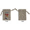 Cheerleader Small Burlap Gift Bag - Front Approval