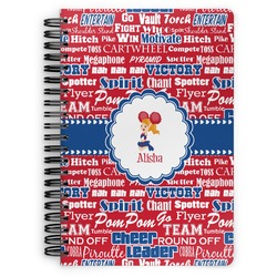 Cheerleader Spiral Notebook - 7x10 w/ Name or Text