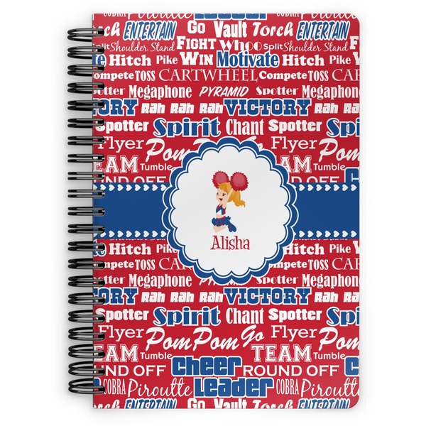 Custom Cheerleader Spiral Notebook - 7x10 w/ Name or Text