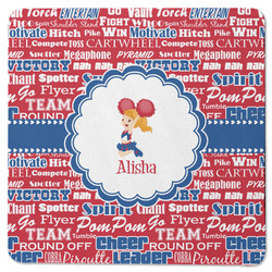 Cheerleader Square Rubber Backed Coaster (Personalized)