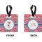Cheerleader Square Luggage Tag (Front + Back)