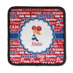 Cheerleader Iron On Square Patch w/ Name or Text