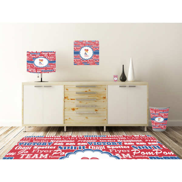 Cheerleader Square Wall Decal Wooden Desk