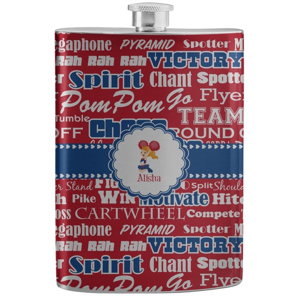 Custom Cheerleader Stainless Steel Flask (Personalized)